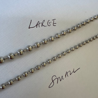 Simple Ball Chain Necklace - Silver