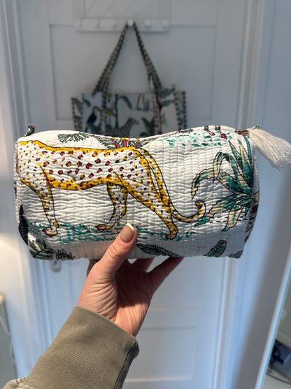 Wash Bag Wildlife White - Multiple Sizes