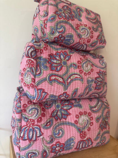 Wash Bag SETS OF 3 - Pink City