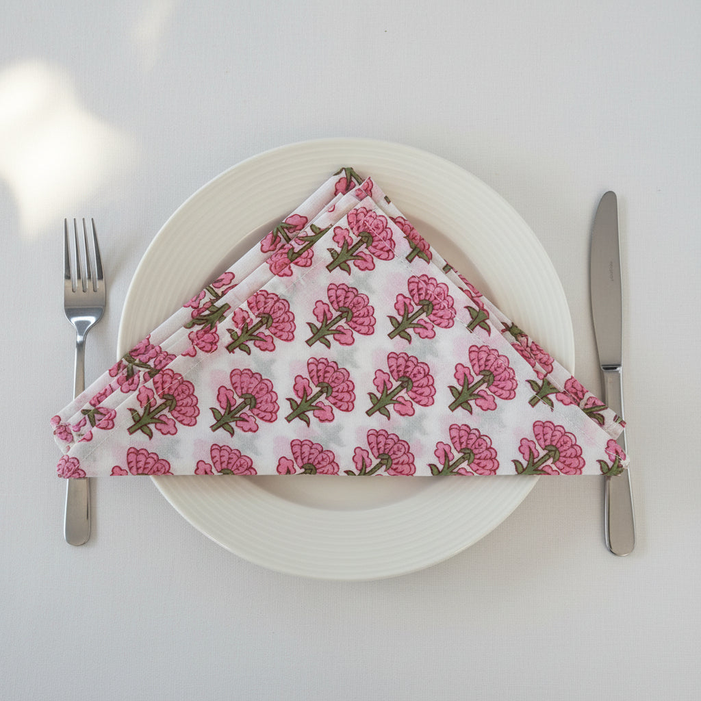 Soft Bloom Napkin Collection - Pink