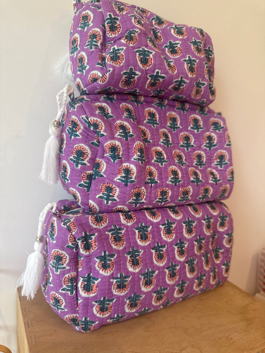 Wash Bag SETS OF 3 - Purple Haze