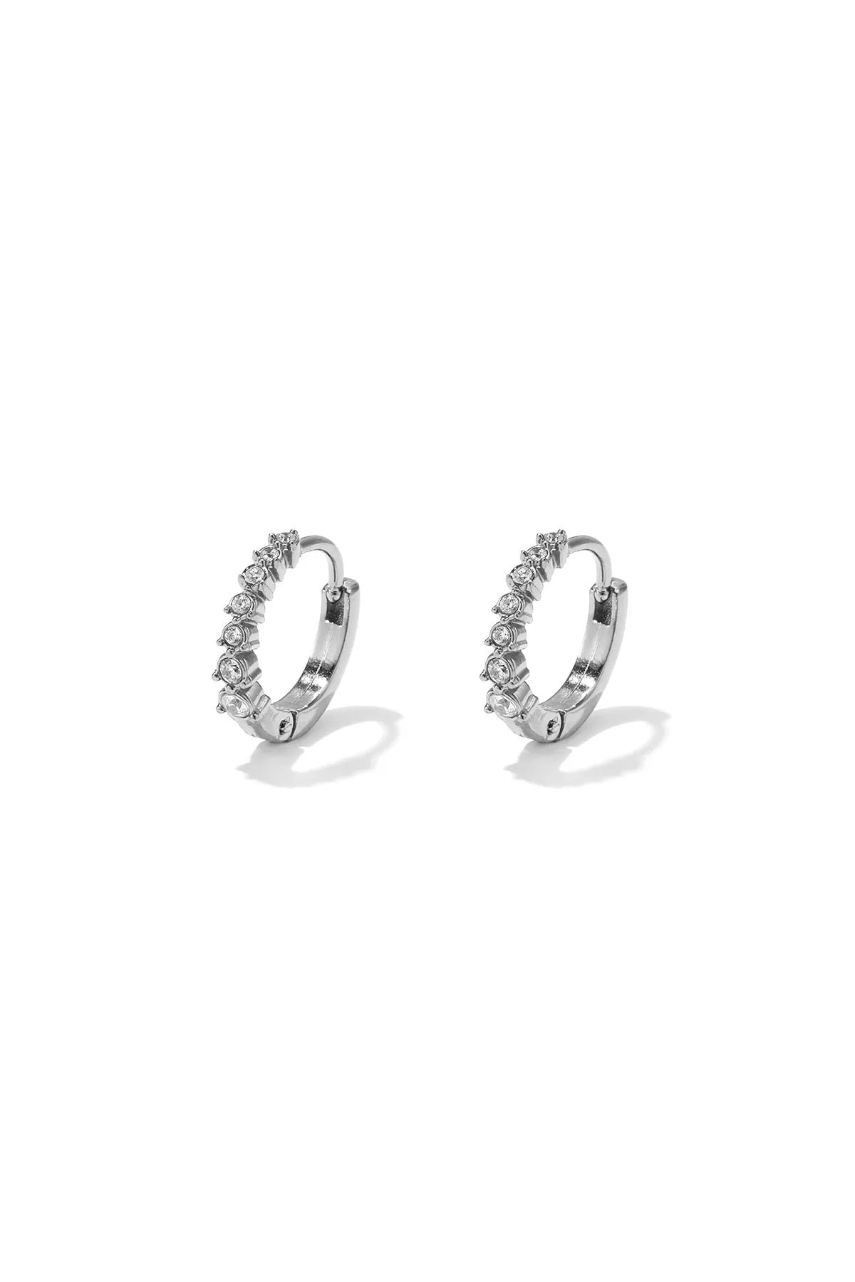 September Sparkles Hoops - Silver