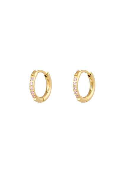 Sparkly Hoops - Pink