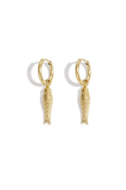 Fish Earrings - Gold
