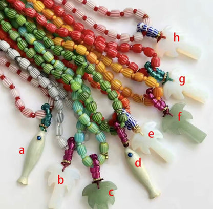 Ceramic Beachy Necklaces - Multiple Colours and Charms