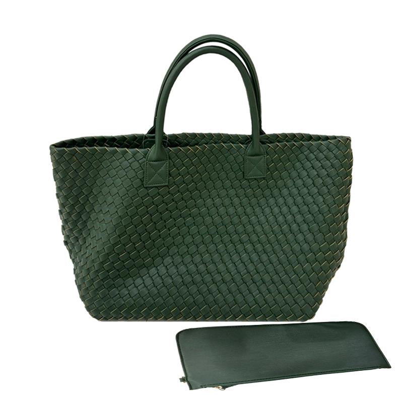 The Weavey Tote - Olive Green