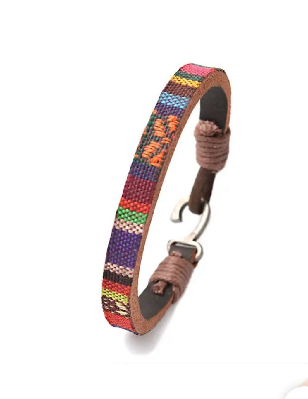 Leather/ Fabric Bracelet - Multicoloured