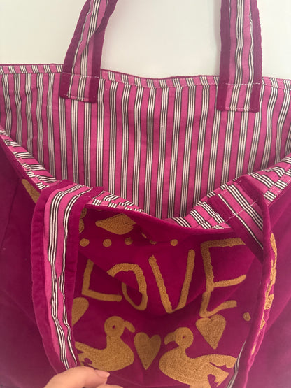 LOVE Tote Bag - Pink
