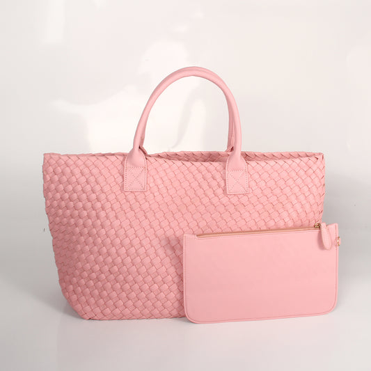 MID MAY DROP PRE ORDER The Weavey Tote - Pale Pink
