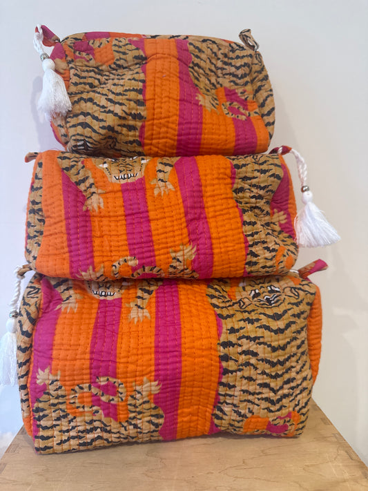 Wash Bag SETS OF 3 - Pink Tiger