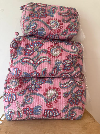 Wash Bag SETS OF 3 - Pink City
