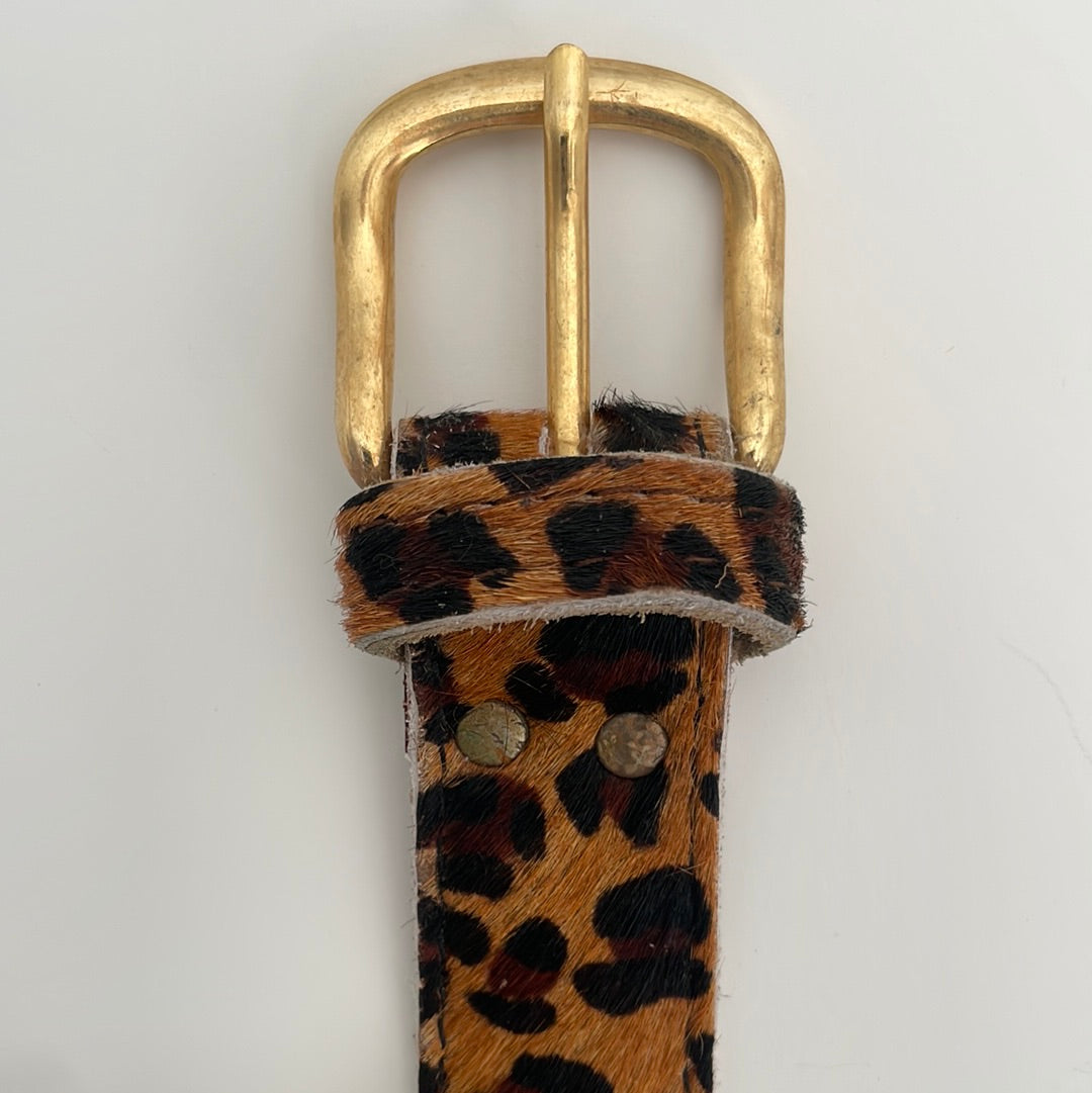 Leather Belt - Leopard Print