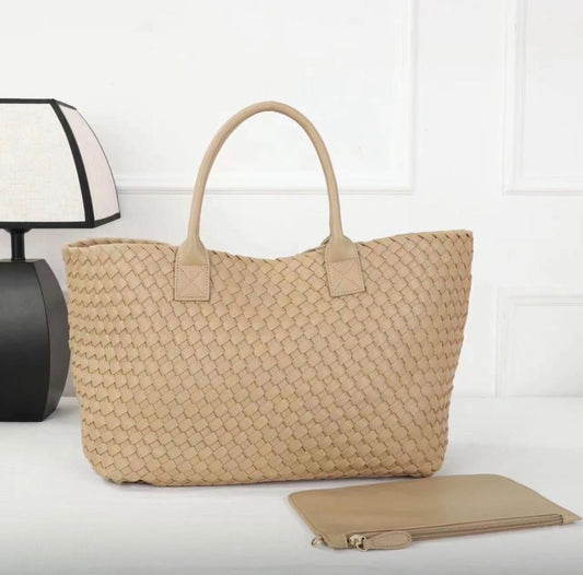 The Weavey Tote - Latte PRE ORDER