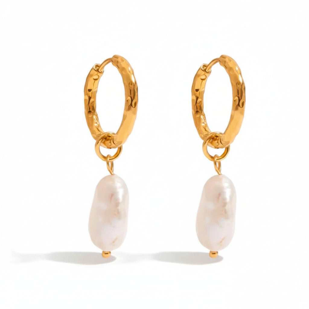 Mini Pearl Hoops