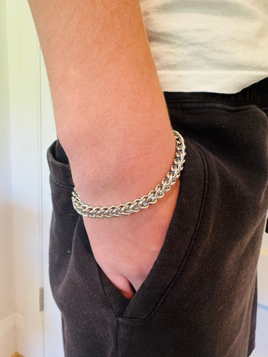 Silver Rope Boys Bracelet