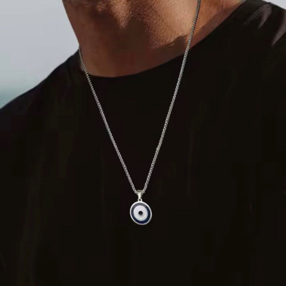 Eye Chain Necklace - Silver