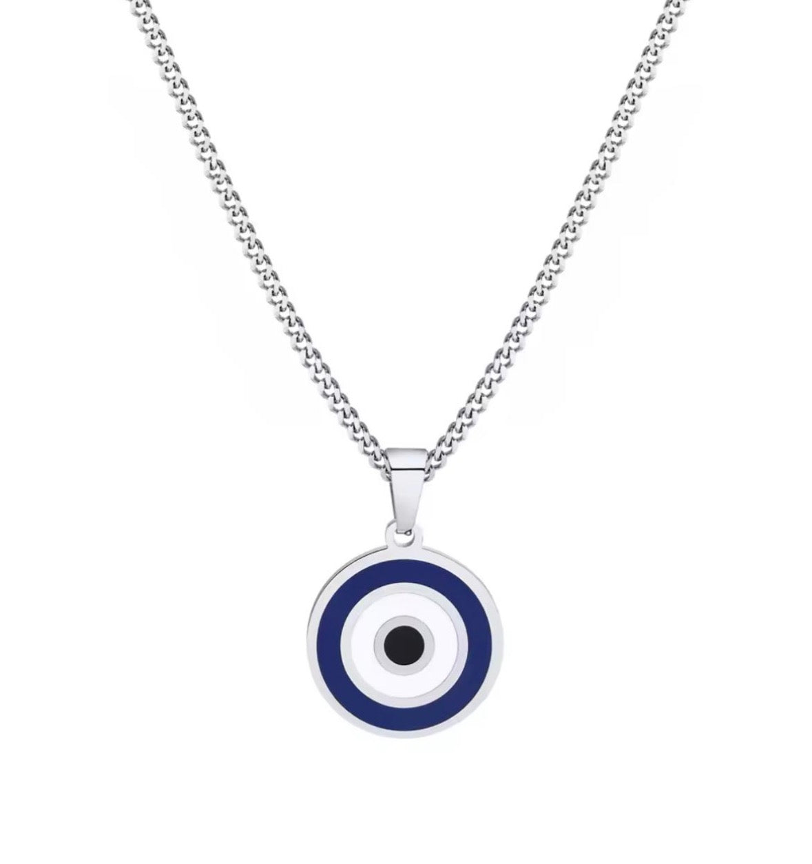 Eye Chain Necklace - Silver