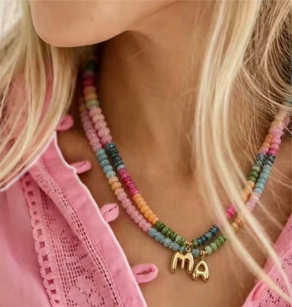 October Alphabet Beaded Necklace - A to Z (10-14 days delivery)