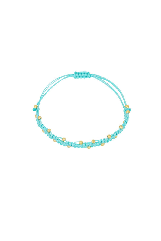 Aqua Dotty Friendship Bracelet