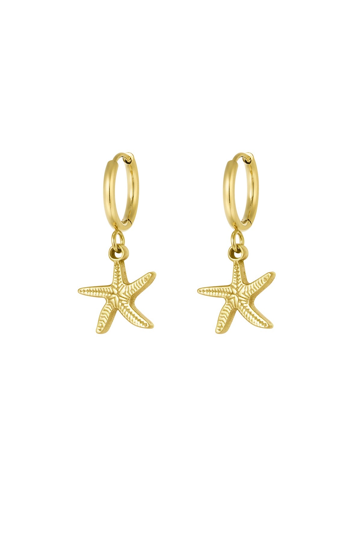 Starfish Hoop Earrings - Gold