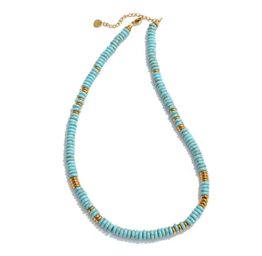 Very Special Summer Beaded Necklace - Turquoise 1 week lead time (Copy)