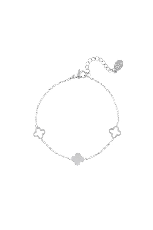 Clover Leaf Bracelet - Silver