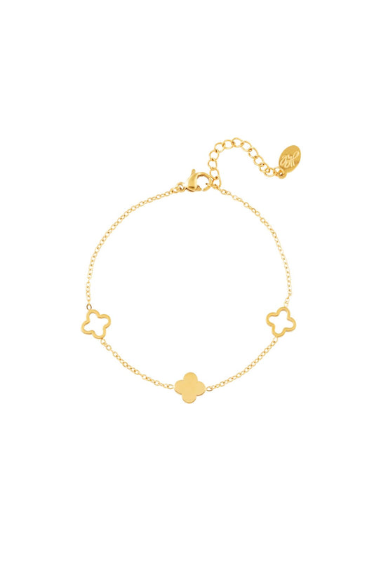 Clover Leaf Bracelet - Gold