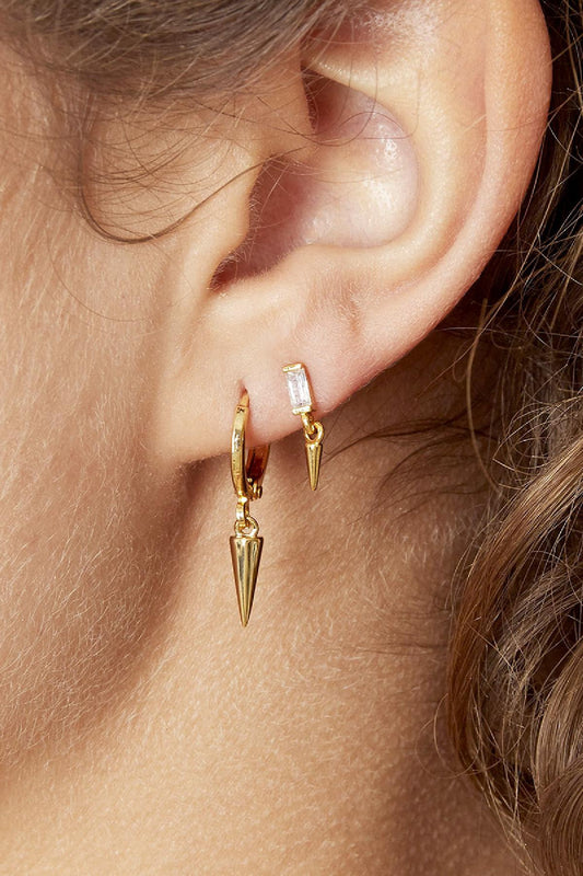 Mini Cone Earrings - Gold