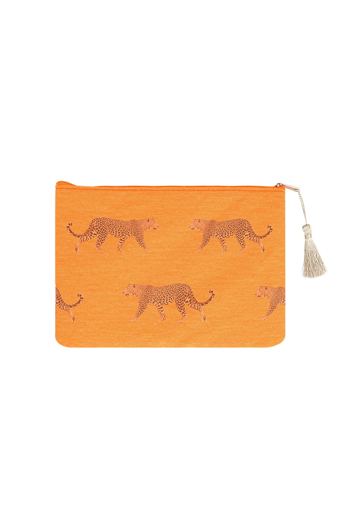 Leopard Make Up Bag - Orange