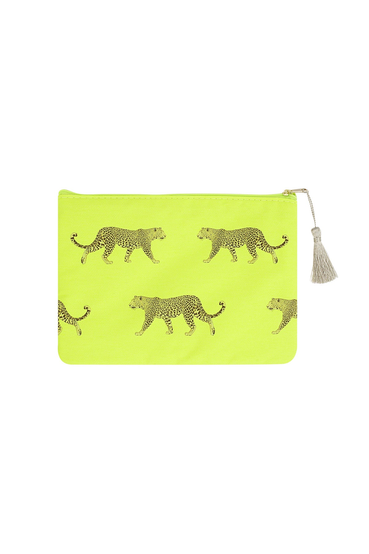 Leopard Make Up Bag - Yellow