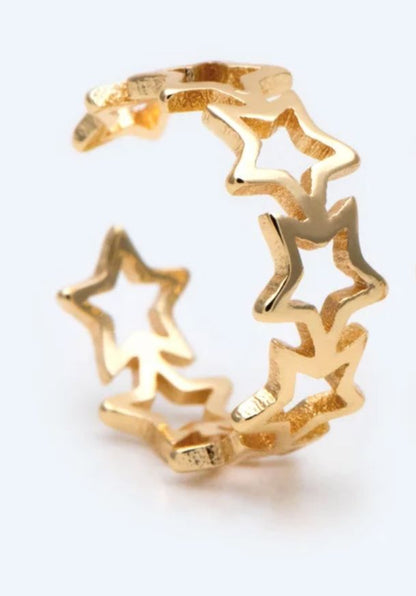 Shooting Star Ear Cuff - Gold