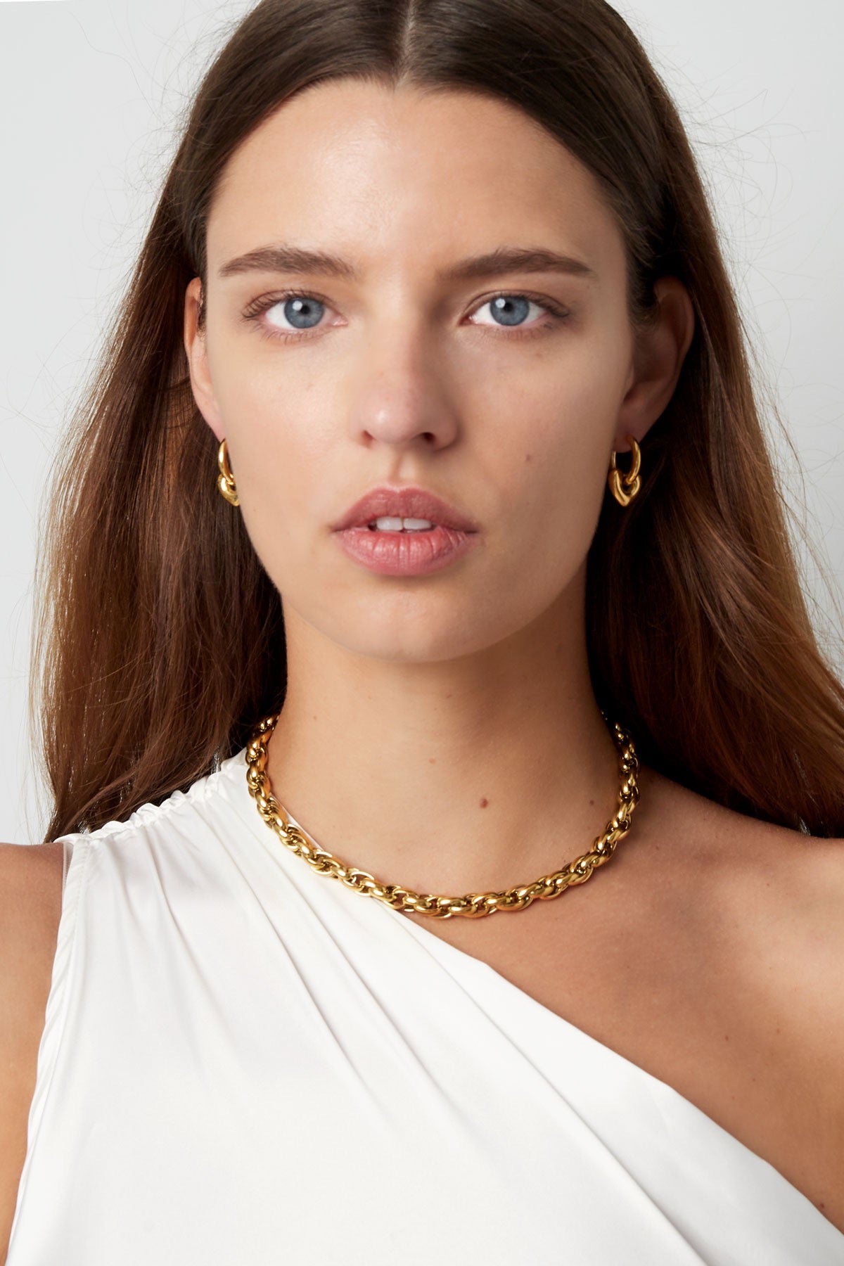 Chunky Link Chain Necklace - Gold