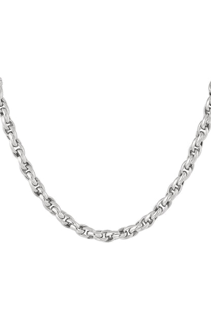 Chunky Link Chain Necklace - Silver