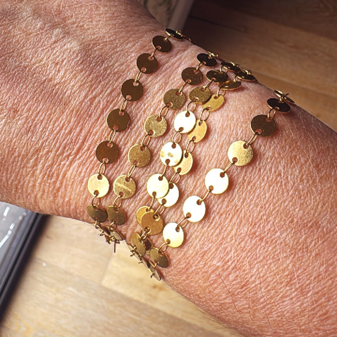 A Million Little Discs Necklace - Gold ( Order will be sent out week of 22nd Sept )