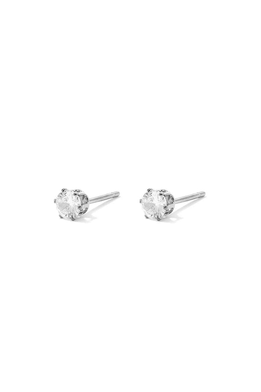 Zircon Studs - Silver