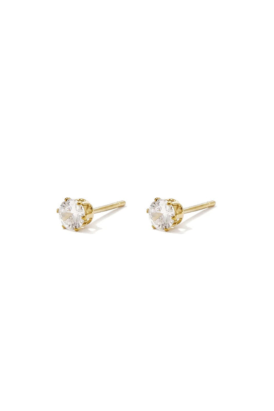 Zircon Studs - Gold