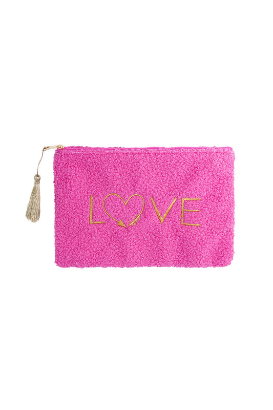 LOVE Make Up Bag - Pink