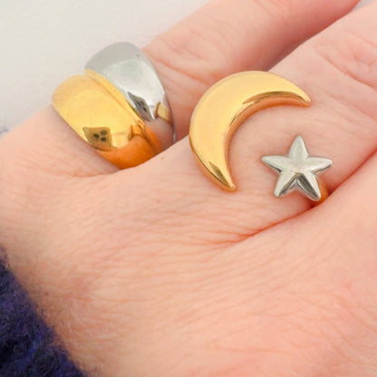 Two Tone Ring - Silver/ Gold