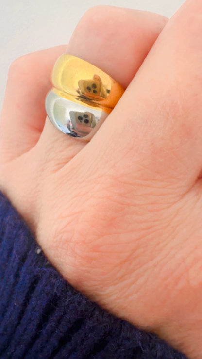 Two Tone Ring - Silver/ Gold