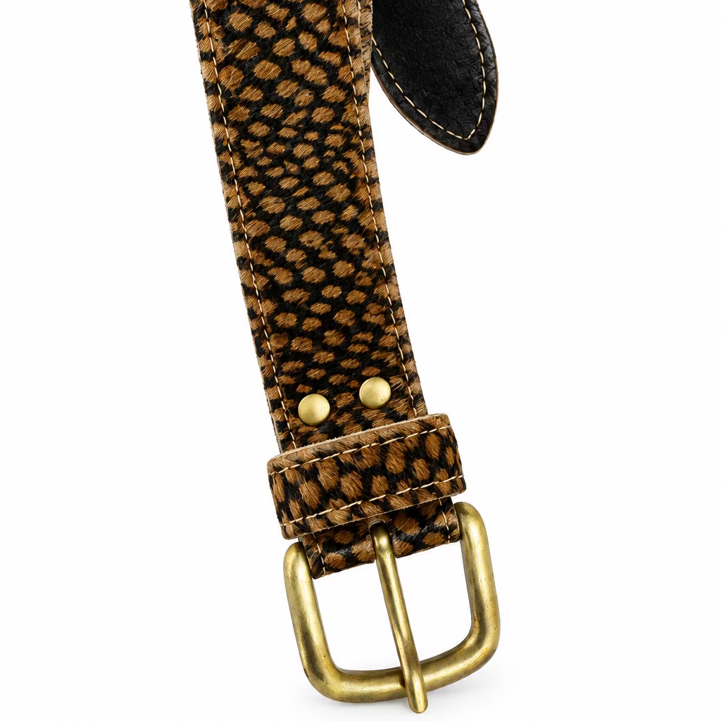 Leather Belt - Lizard Pattern