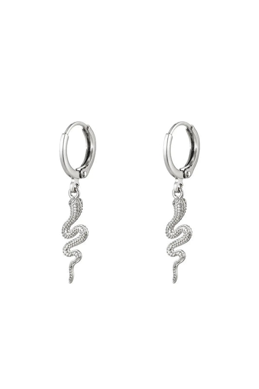 Special Snake Hoops - Silver