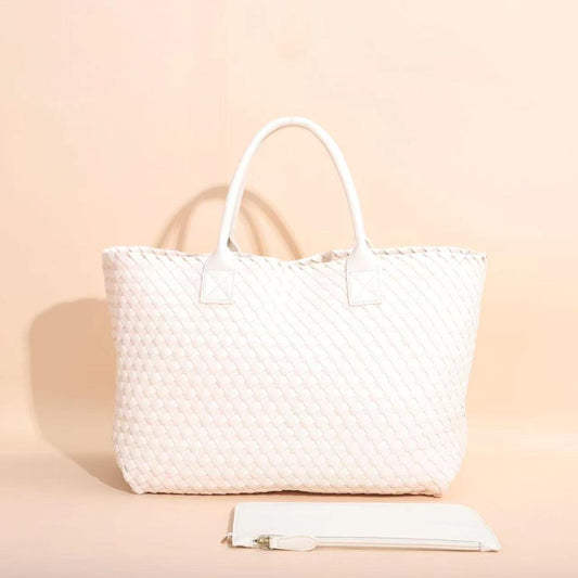The Weavey Tote - White