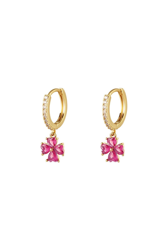 Spring Flower Earrings -  Pink
