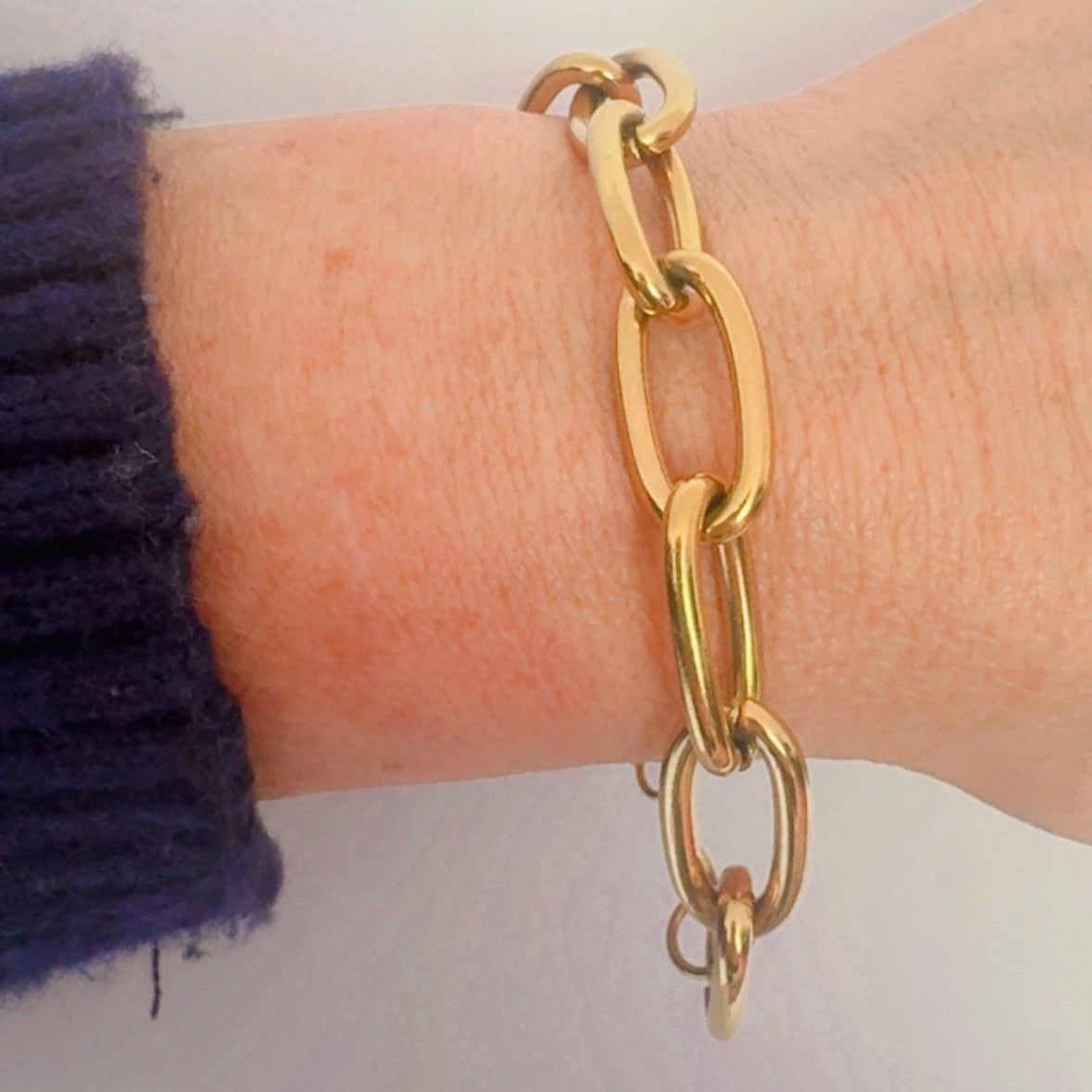 Chunky Link Chain Bracelet - Gold