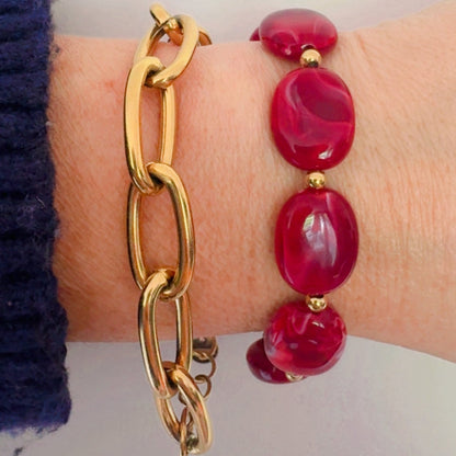 Chunky Link Chain Bracelet - Gold