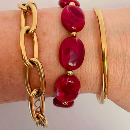 Chunky Link Chain Bracelet - Gold