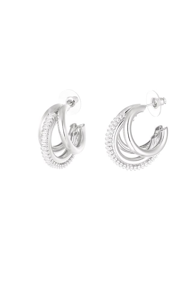 Triple Party Earrings - Silver