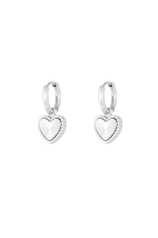 Hearts Hope Earrings - Silver