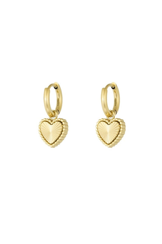 Hearts Hope Earrings - Gold