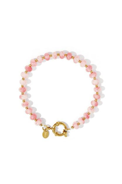 Classic Beaded Bracelet - Pale Pink ( CAN BE PERSONALISED )